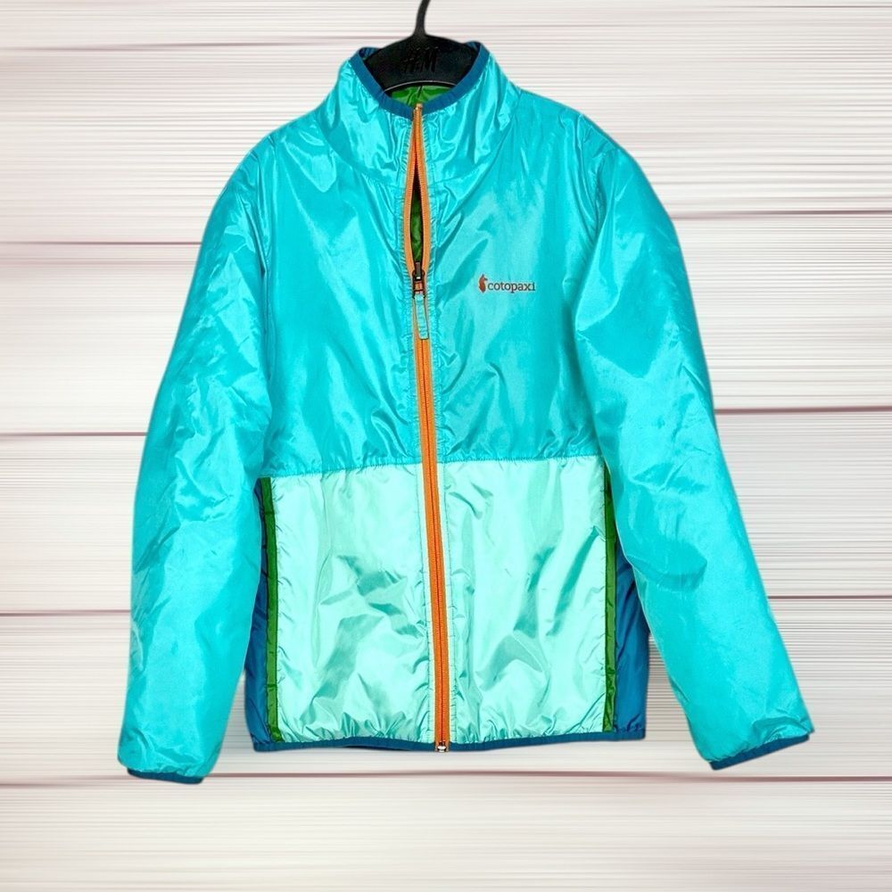 Cotopaxi Teca Calido Jacket Blue Zip Front Pockets Lightweight Kid's M 10-12